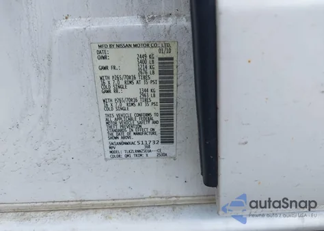 2010 Nissan Xterra S from USA, damaged, VIN 5N1AN0NWXAC511732